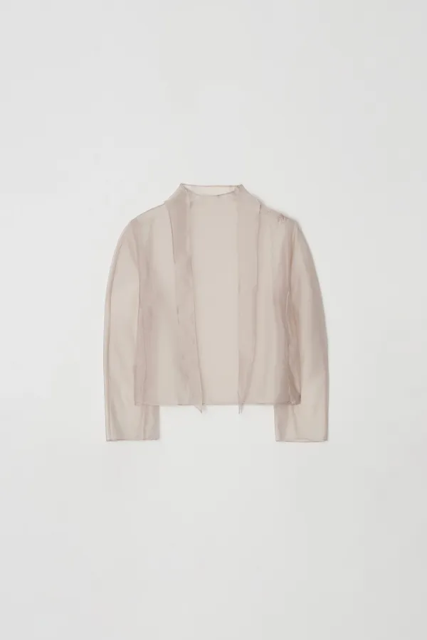 Sheer Turtleneck Blouse (pink)