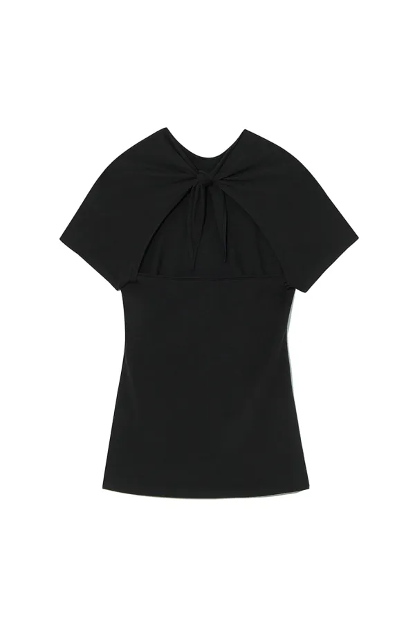 BACK STRAP HALF TOP [BLACK]