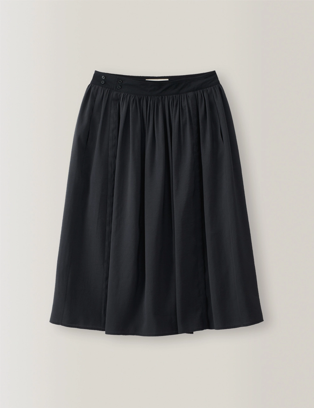노미나떼 Aria Shirring Wrap Skirt (Light Navy) 상품 이미지 3