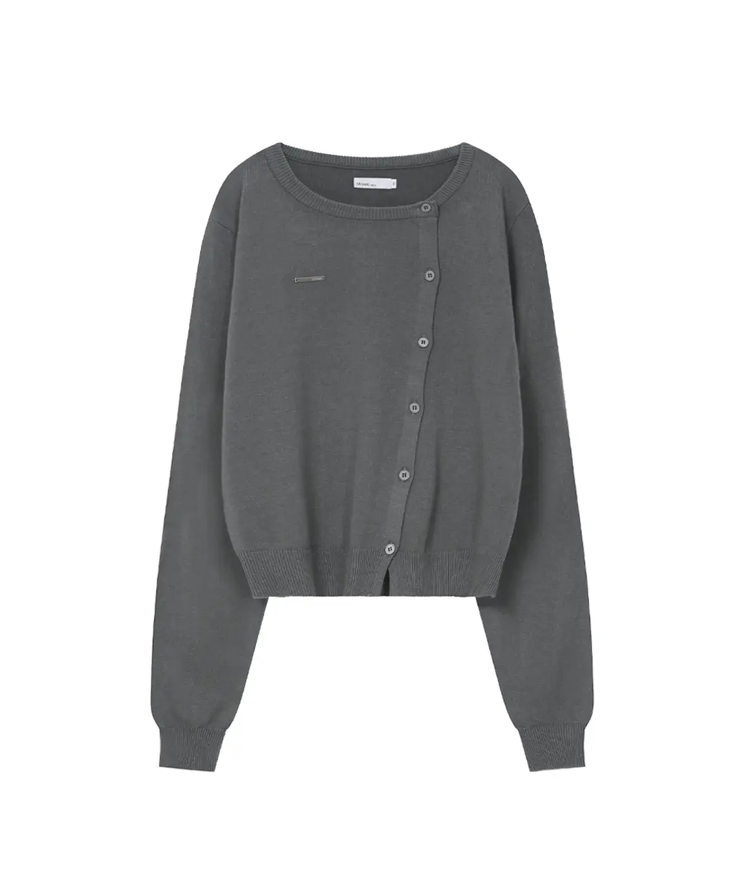 미세키서울 Unbalanced knit cardigan CHARCOAL 상품 이미지 1
