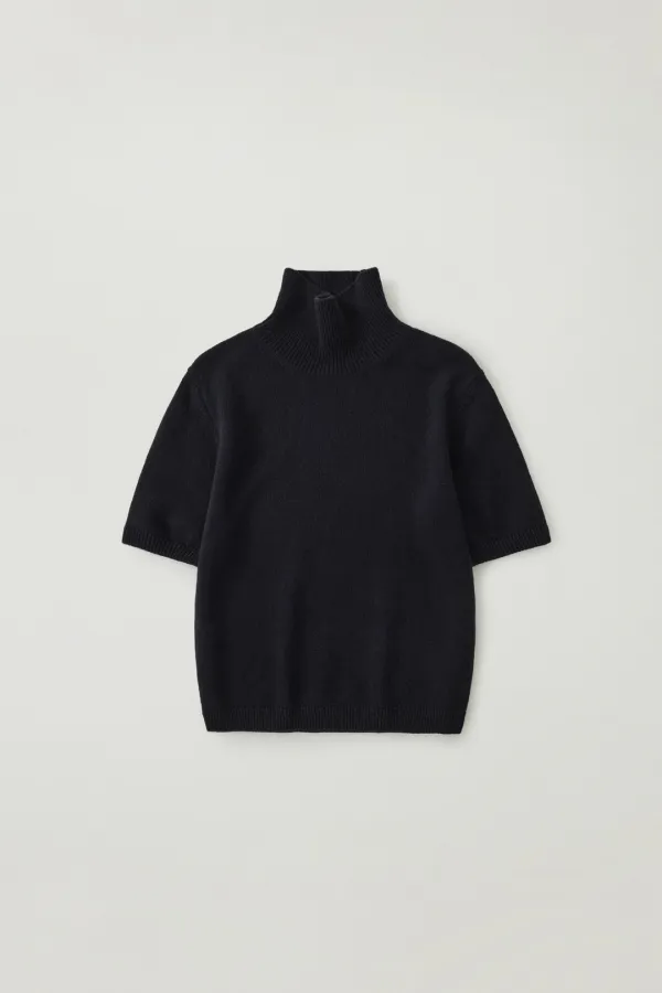 Mocio high neck knit (Navy)