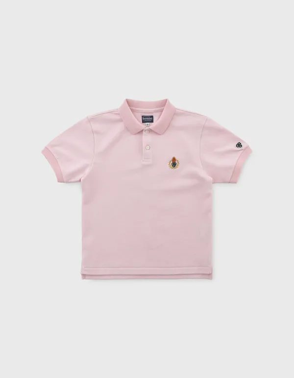 CHILDREN CREST PIQUE SHIRT / L.Pink