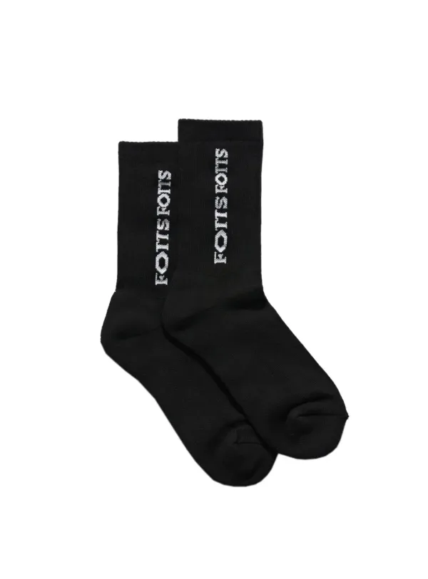 CREW SOCKS / BLACK 