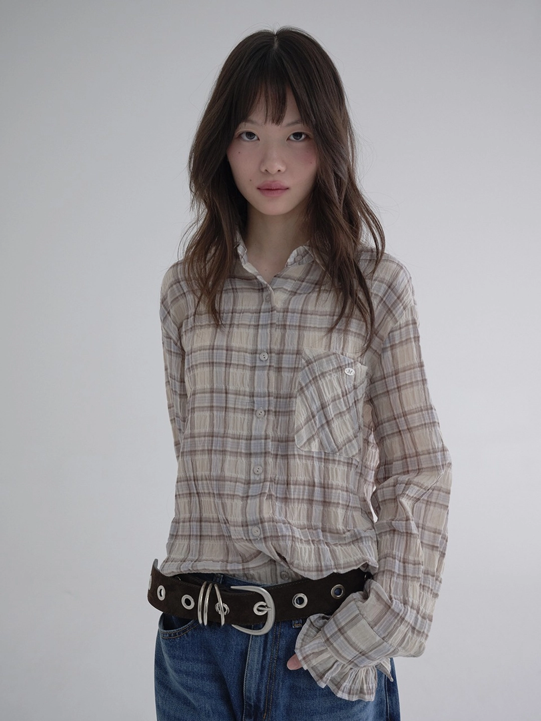 마가린핑거스 WIDE EYELET BELT (BROWN) 상품 이미지 2