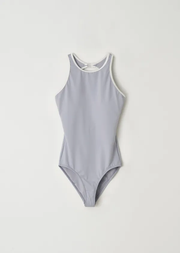 Halter two-tone monokini
