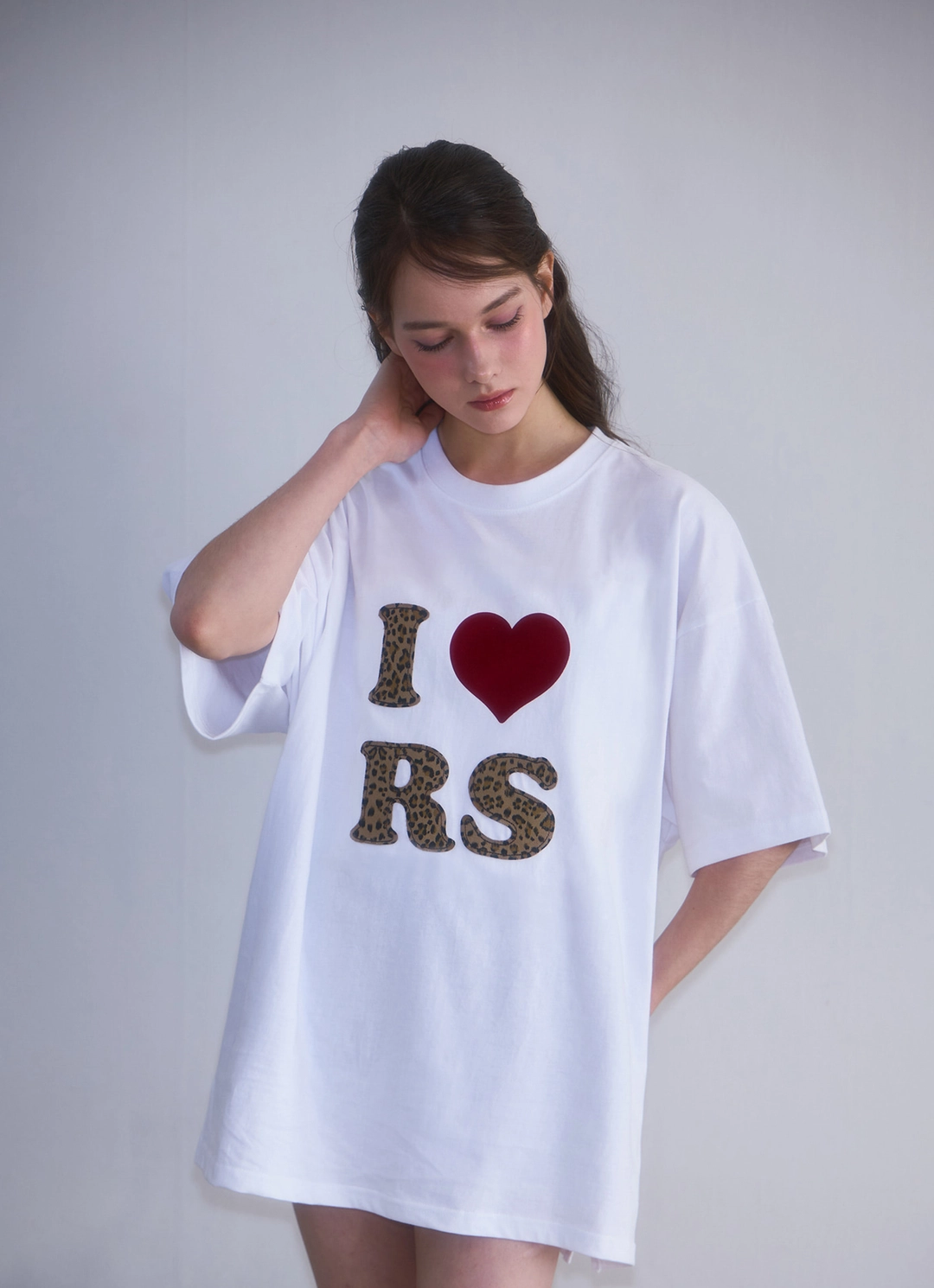 로제프란츠 Leopard Heart T-shirt [White] 상품 이미지 2