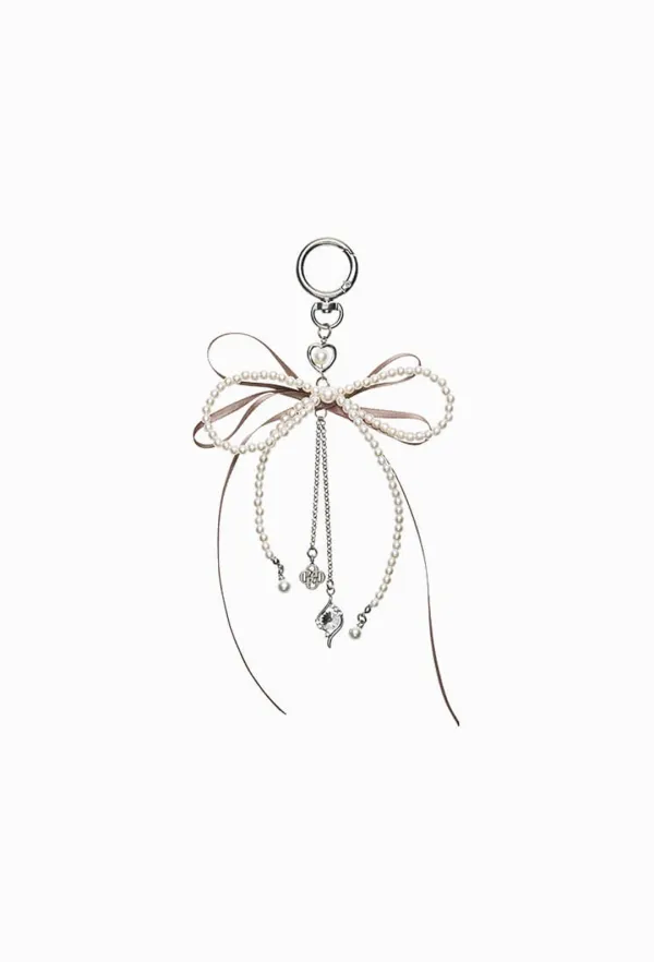 Grace Ribbon Keyring (Brown)