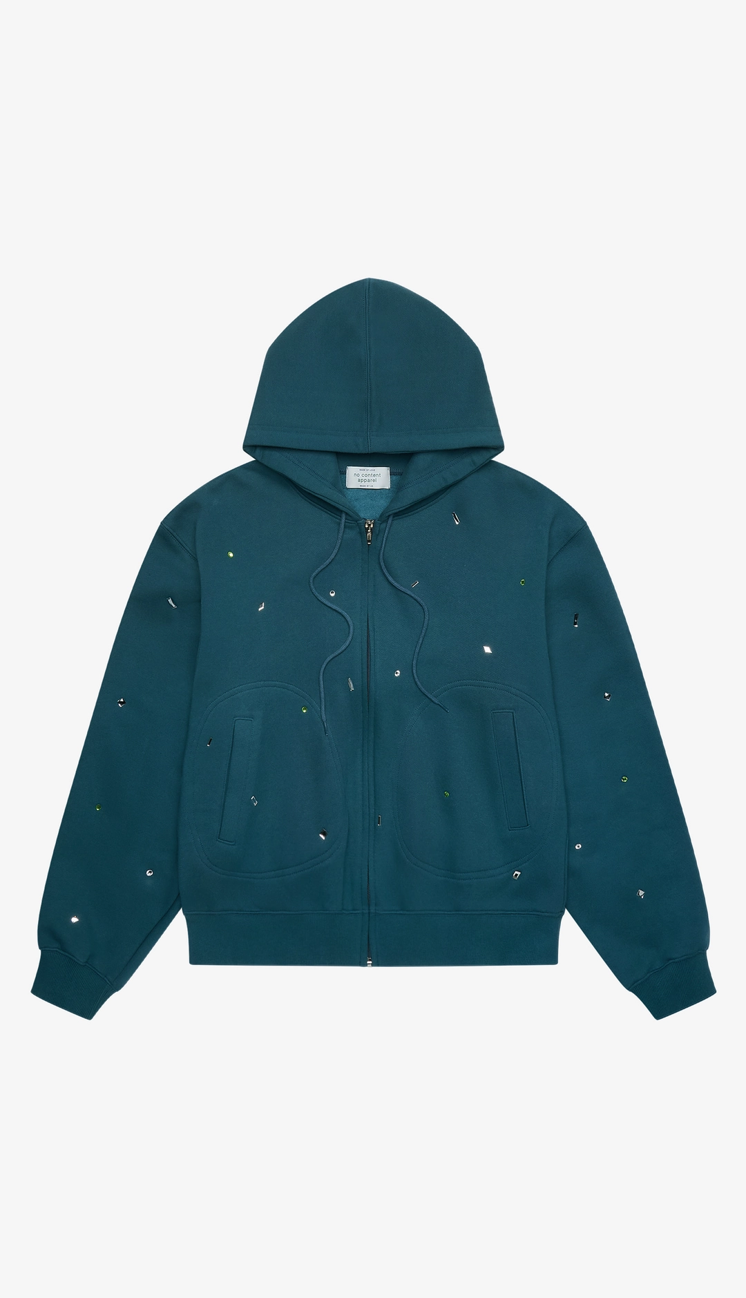 노컨텐츠 272. Warm Jeweled Zip-up _ Blue Green 상품 이미지 3