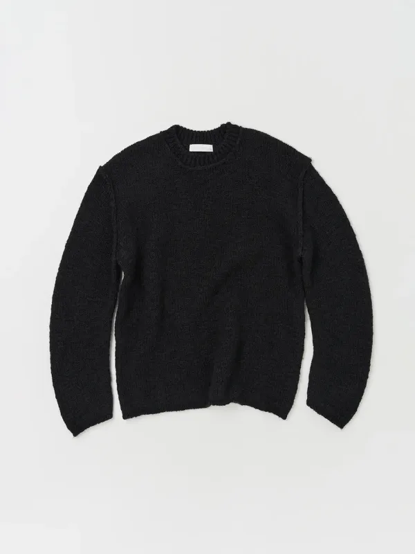 BALLOON SLEEVE SWEATER IN BLACK