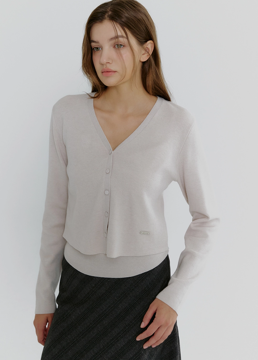 미케네 [44-120]  Ariveli Wool Cowlneck Sleeveless-Cardigan Setup  아리벨 울 카울넥 슬리브리스-가디건 셋업 (가을-봄-시즌리스-데일리룩-하객룩-출근룩-데이트룩-오피스룩-마실룩-브이넥-가디건세트-카울넥-슬리브리스-여리핏 상품 이미지 1