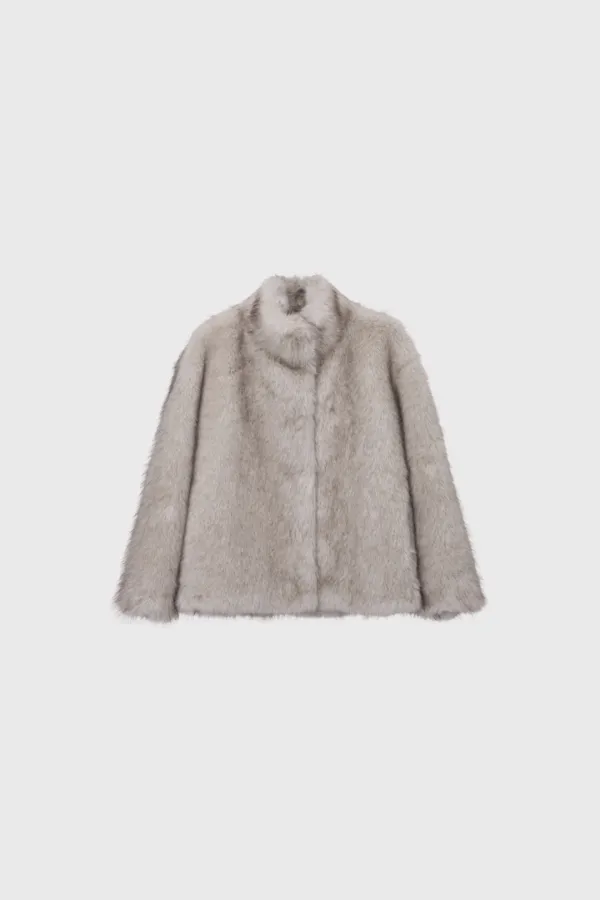 Fur Half Jacket (Ivory / Beige)