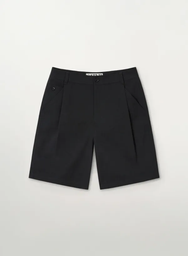 Pocket Cotton Chino Shorts - Black