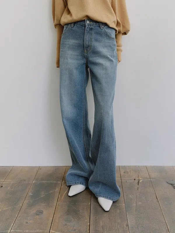 TIS SEMI WIDE FLARE DENIM_BLUE