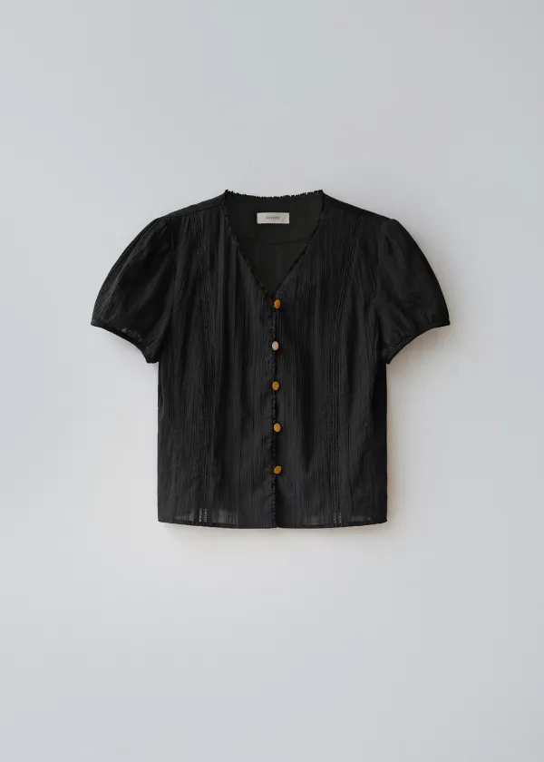 Rove v-neck blouse (black)