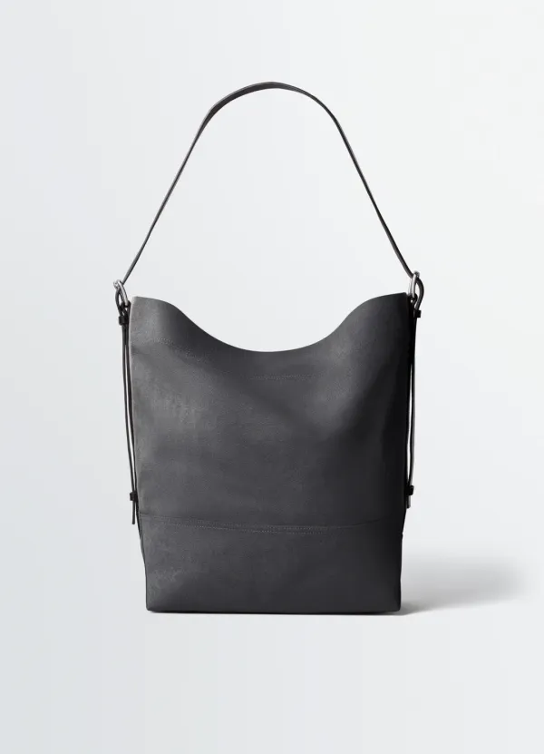 BELTED TOTE BAG IN COTTON CANVAS