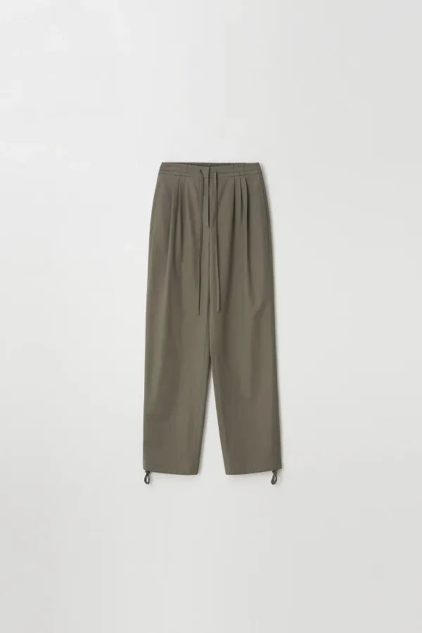 Pin-tuck String Pants (khaki)