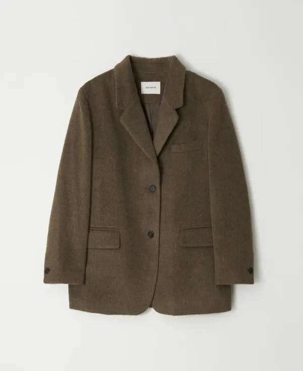 Essential Wool Blazer_BROWN