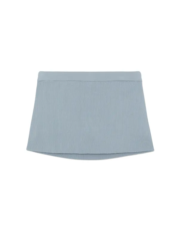 G KNIT REST SKIRT (BLUE)