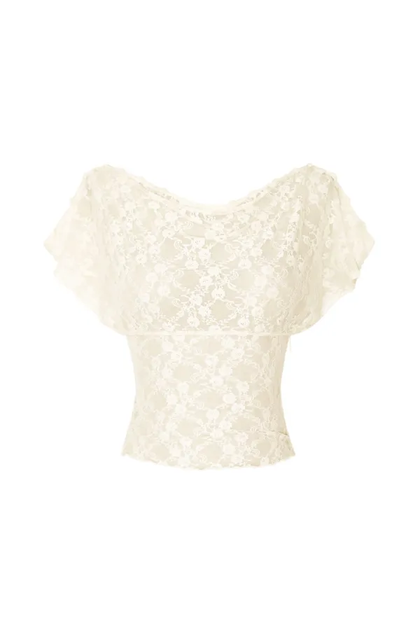 [6. 12 예약 발송] LACE BUTTON TOP (IVORY)