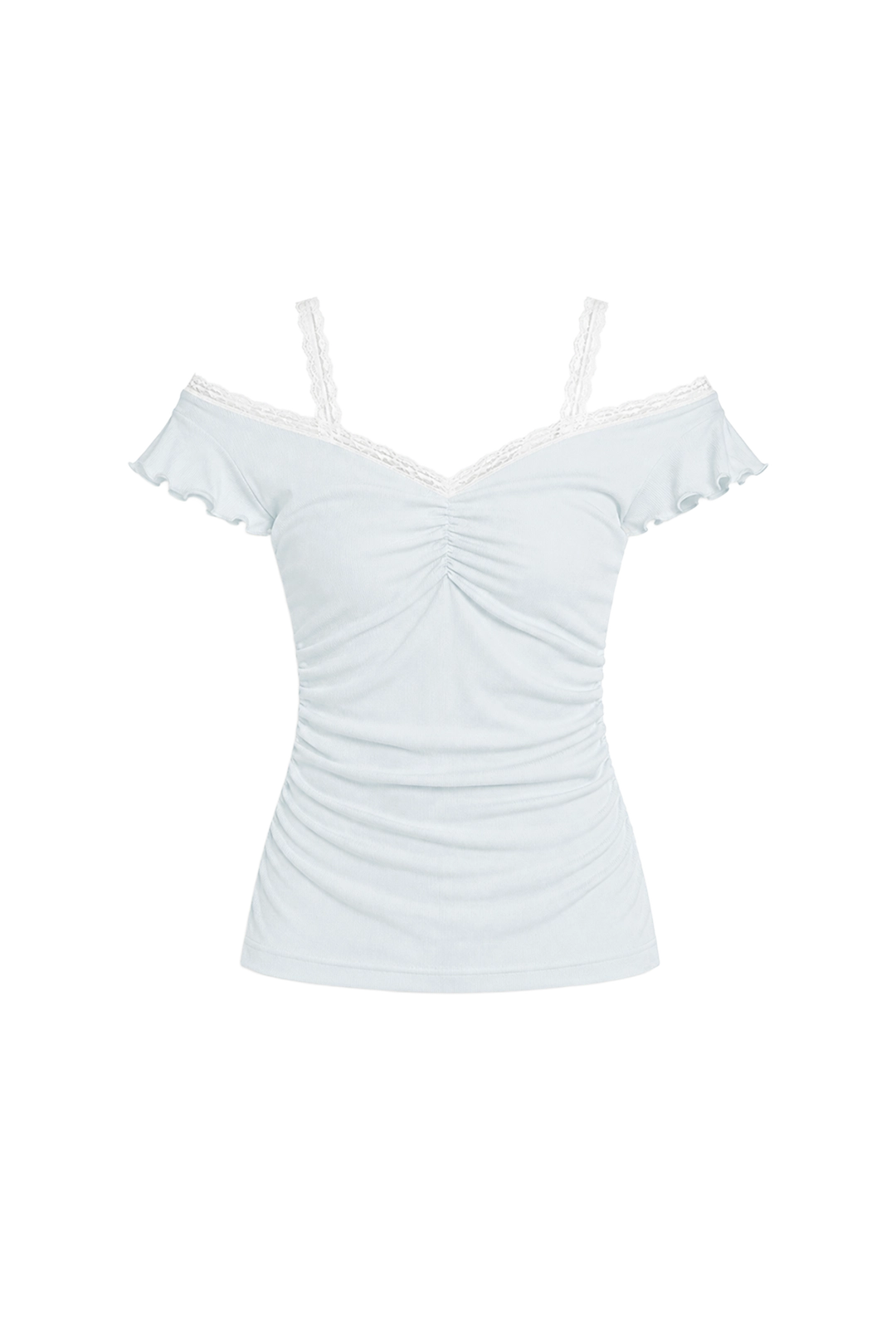 클리시어 Ballerina lace layered top, Baby Blue 상품 이미지 1