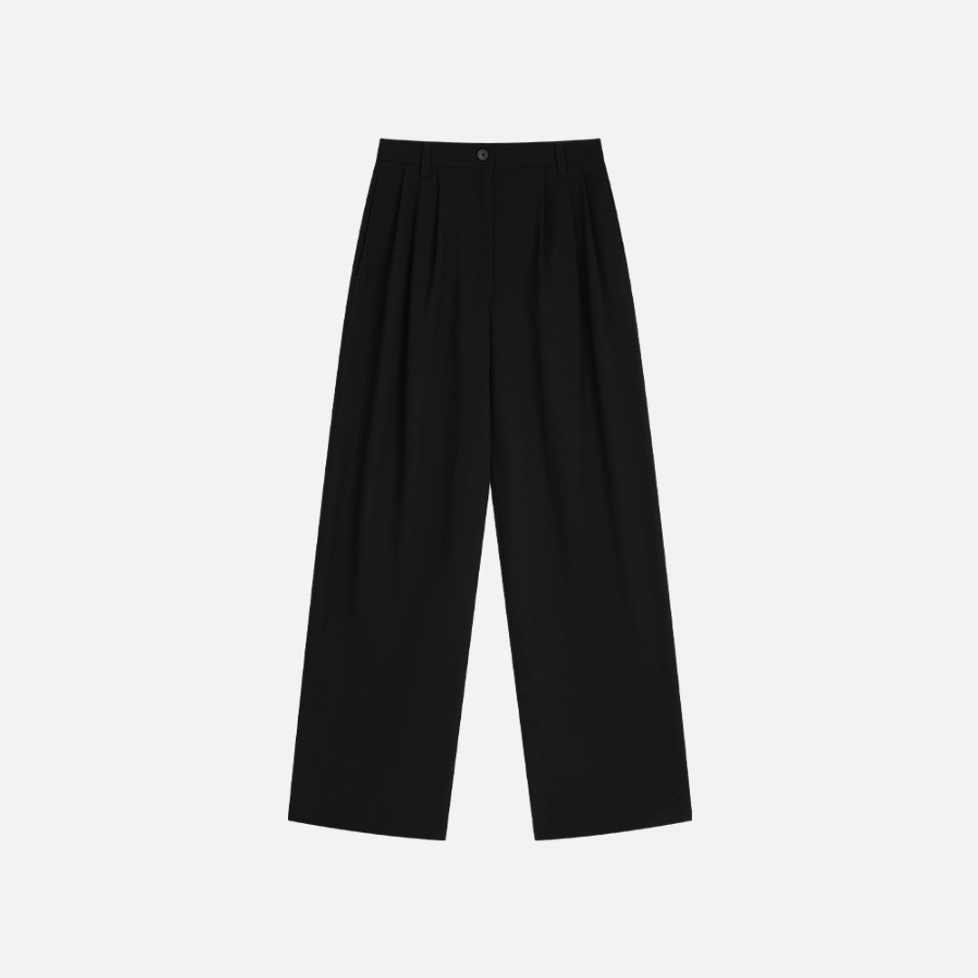 시야쥬 SIPT7211 젠틀 와이드 조거 슬랙스_Black 상품 이미지 2