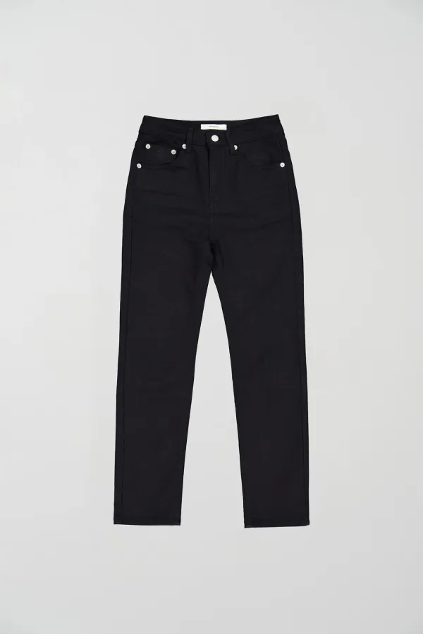cropped black denim
