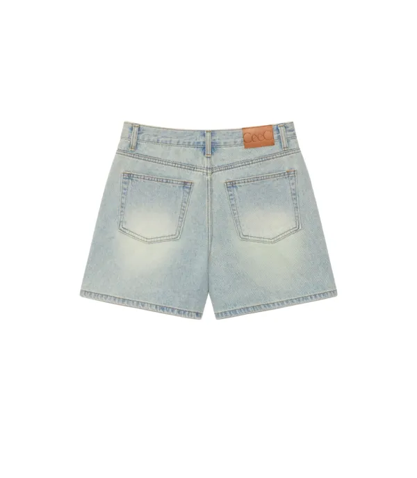 LOW-RISE DENIM SHORTS