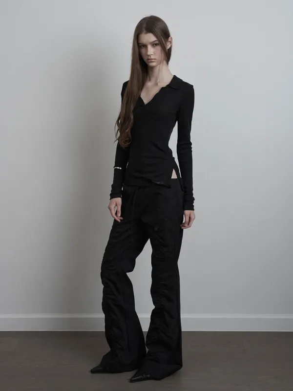 Veiled Collar Long Sleeve (black)