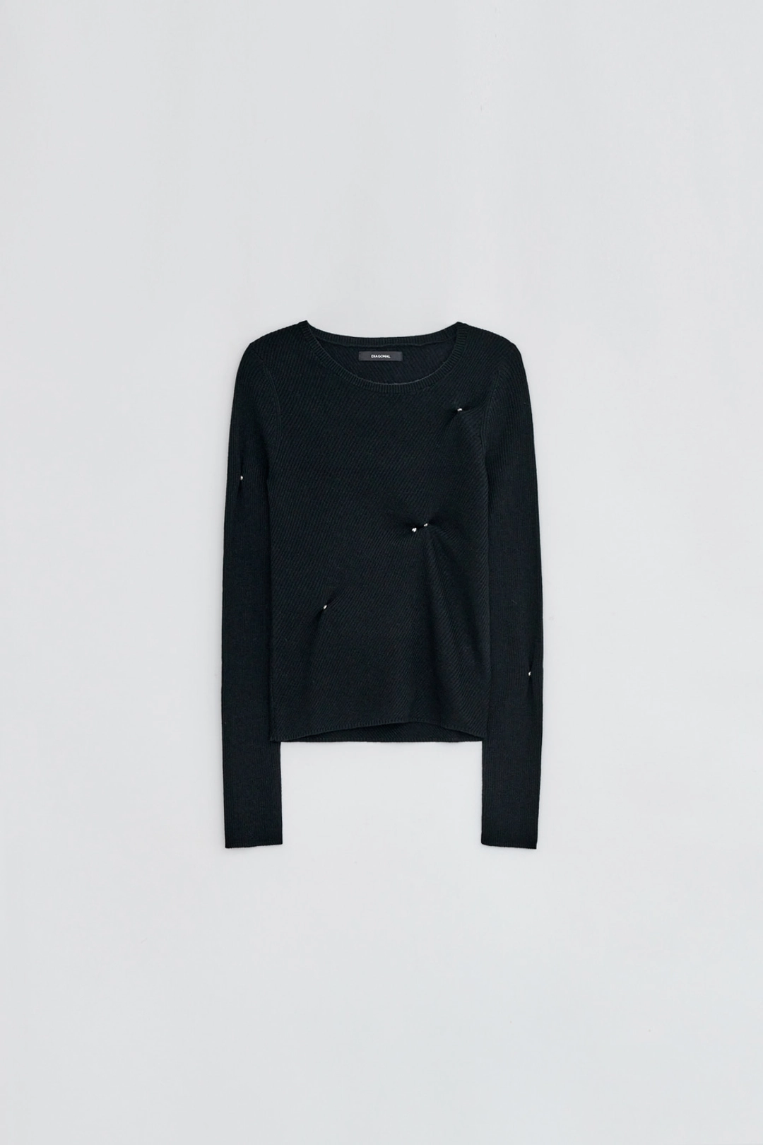 다이애그널 SLIM RIBBED SNAP KNIT 상품 이미지 3
