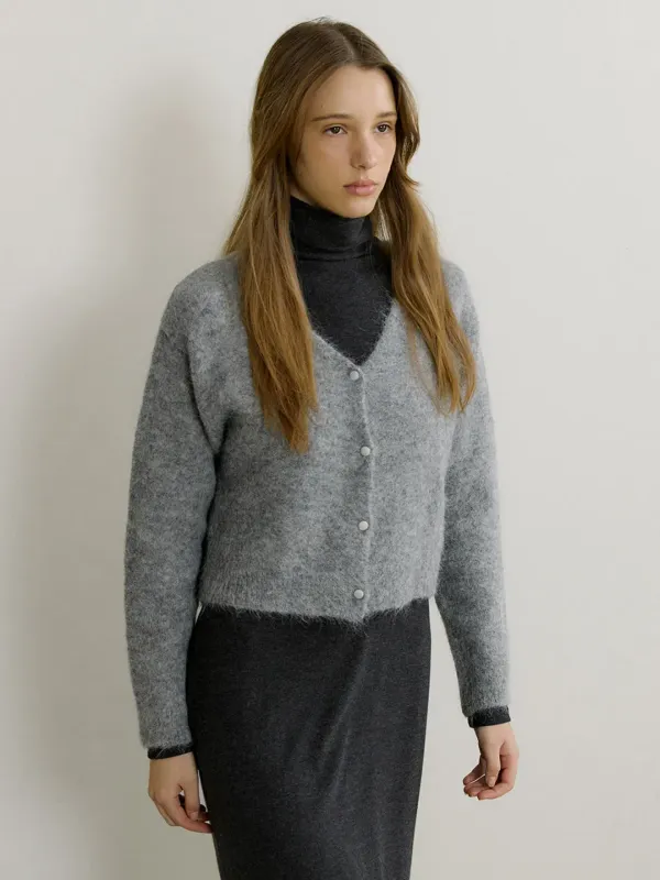 ALLURE HEAVY ALPACA KNIT CARDIGAN_2COLOR