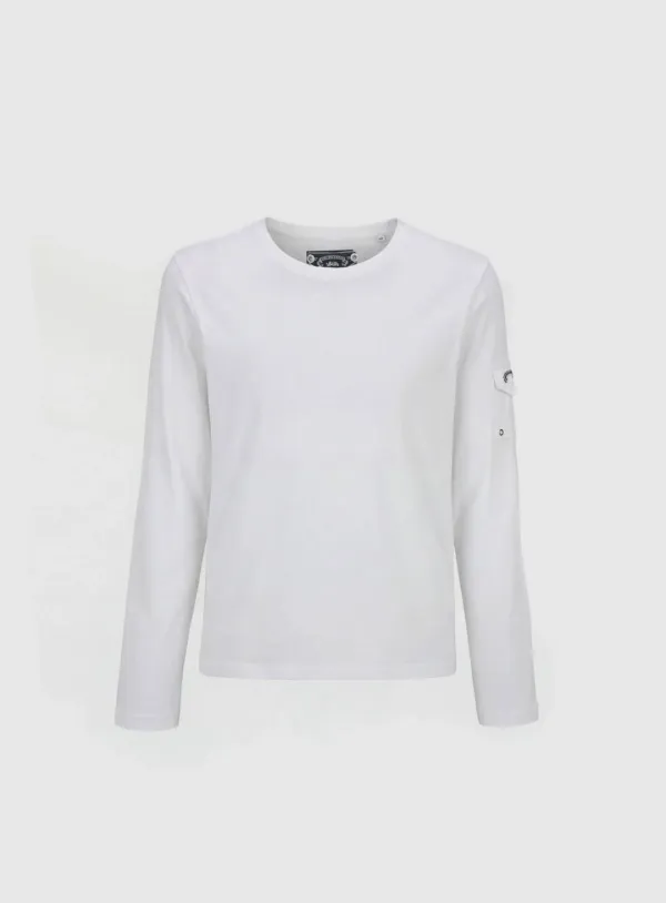 [w-tee26-017] Viper Pocket Long Sleeve T-Shirt V2 - White