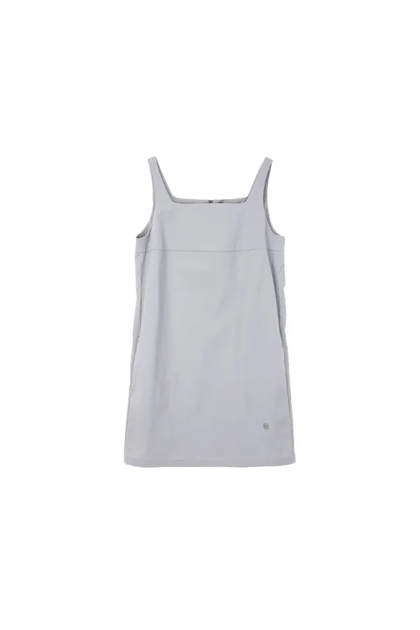 Nylon Mini Dress, Light Grey