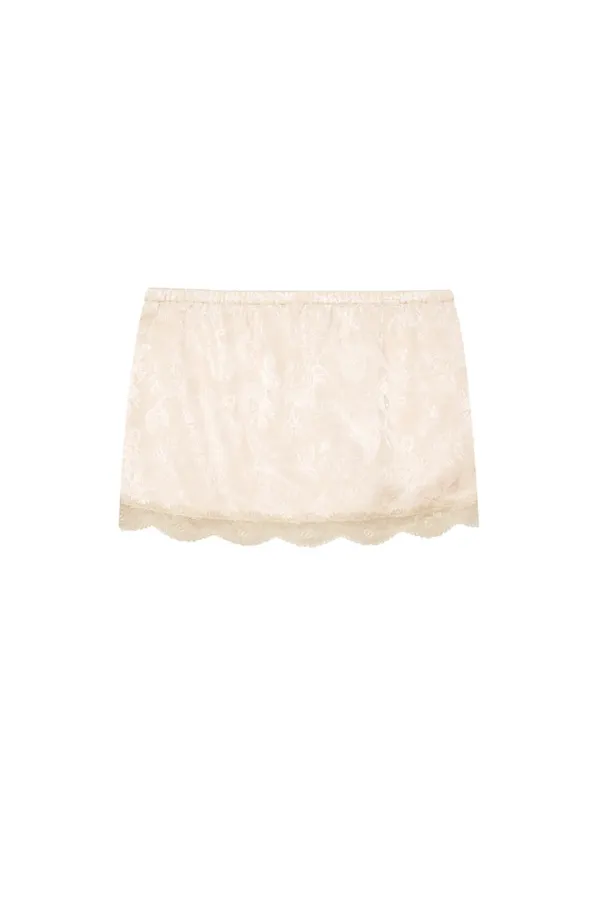 LACE MINI SLIP SKIRT (LIGHT PINK)