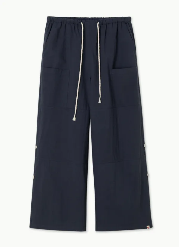 Two ways linen pants_Navy