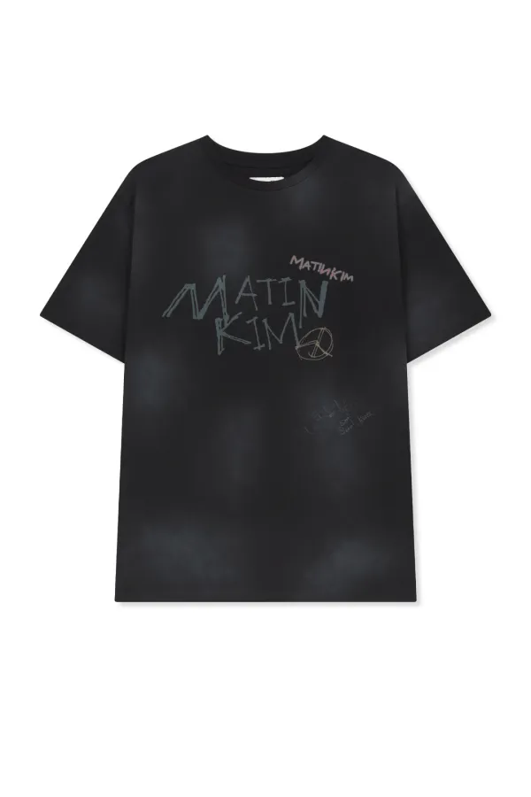 VINTAGE GRAFFITI LOGO TOP IN BLACK