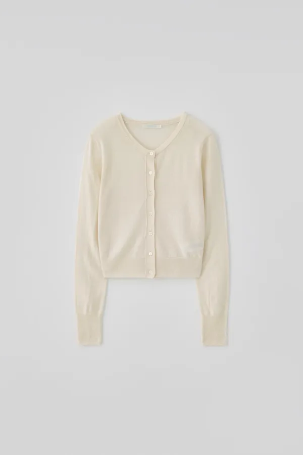 (2nd re-stock) T/T Bod round knit cardigan (cream)