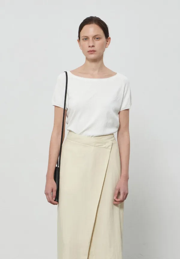 WIDE NECK RAGLAN KNIT - IVORY