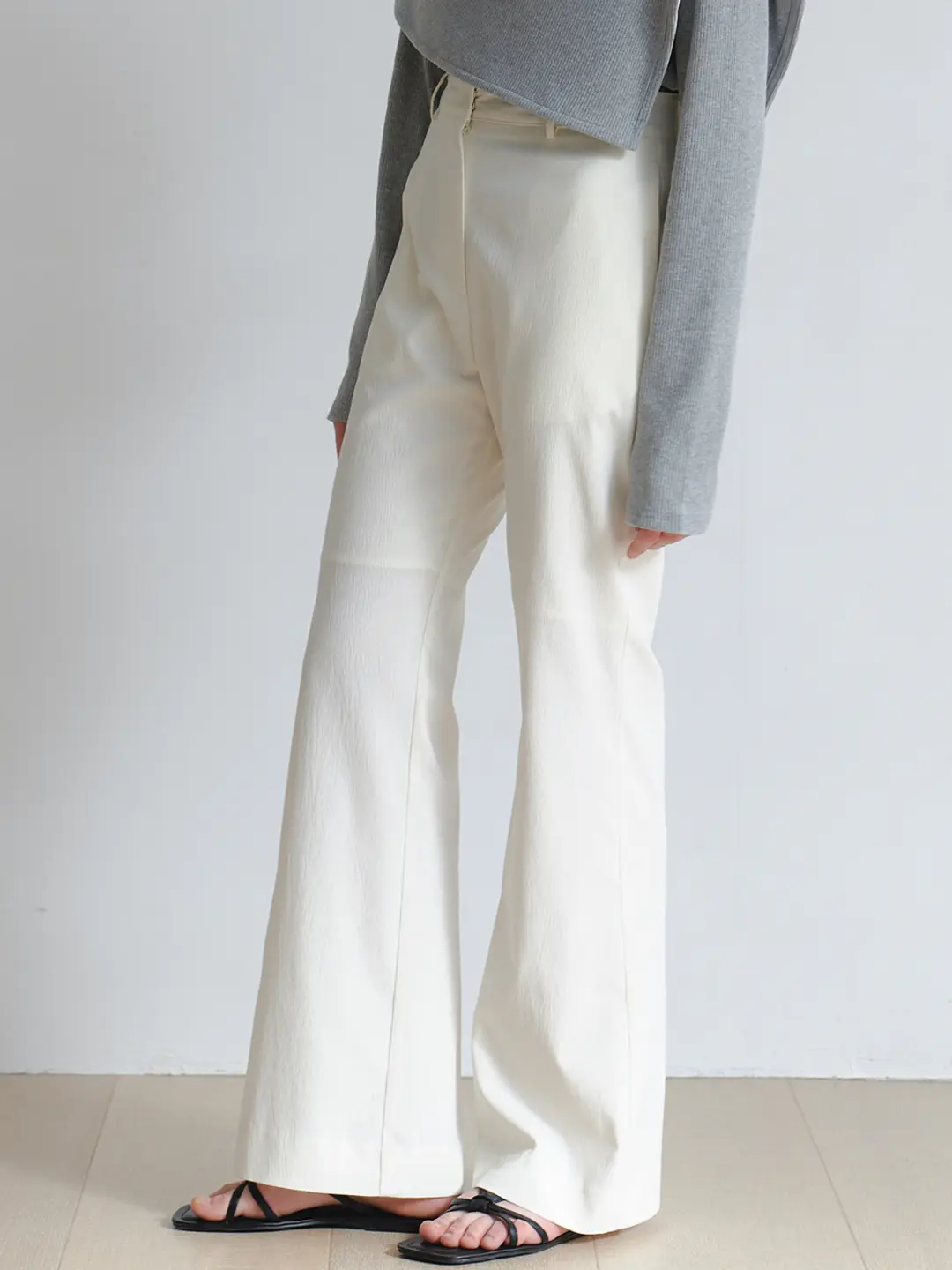 아워코모스 comos 1357 linkle bootcut pants (cream) 상품 이미지 2