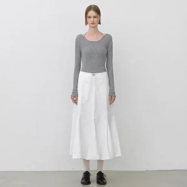 (SK-5002)WAIST STRING SHIRRING SKIRT