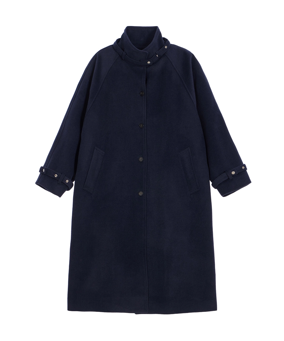 로제프란츠 Half-neck Overfit Long Coat [Navy] 상품 이미지 1
