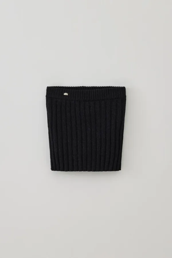 T/T Knit rib skirt (black)