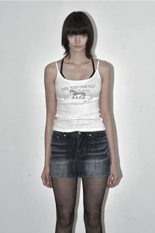 RIDE SLEEVELESS TOP WHITE