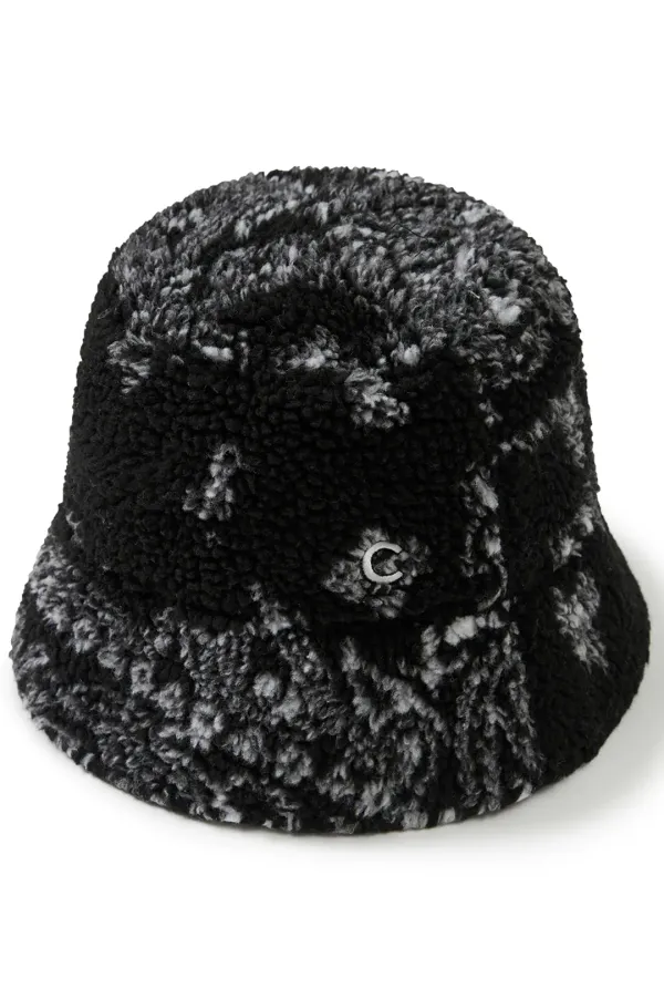 [24FW clove] Bandana Bucket Hat (Black)
