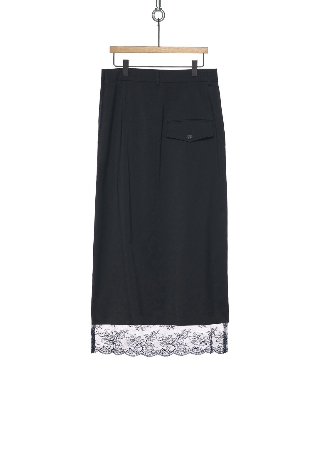 푸쉬버튼 SS25 NAVY LACE TRIM MIDI SKIRT 상품 이미지 3