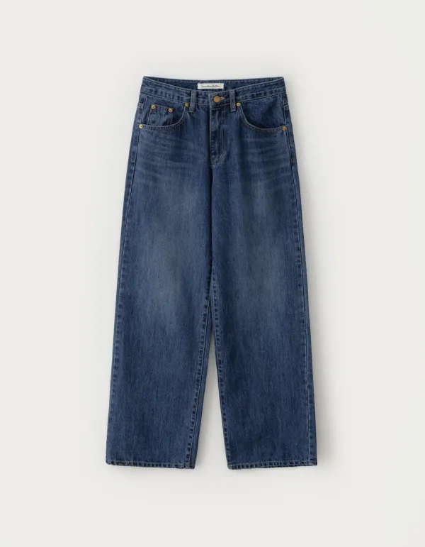 [김가을 PICK] Ant Wide Denim Pants - Deep Blue