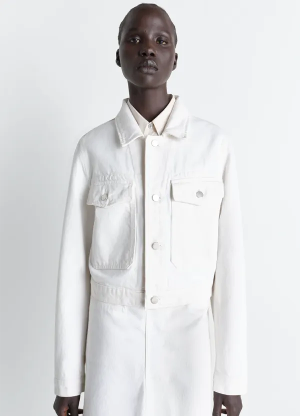 CROPPED BLOUSON IN DENIM