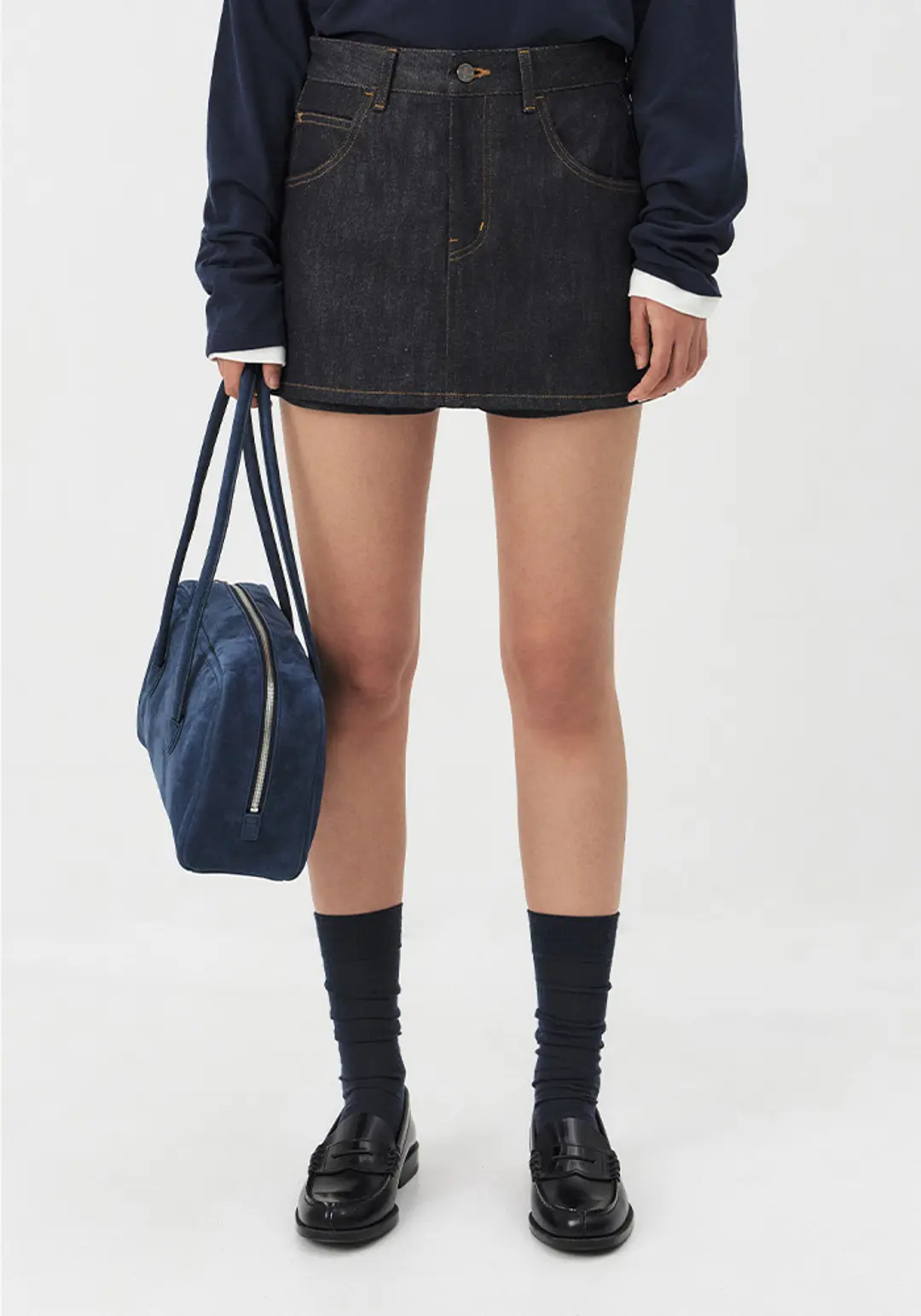 그로브 RAKE DENIM SKIRT-PANTS [2COLORS] 상품 이미지 2