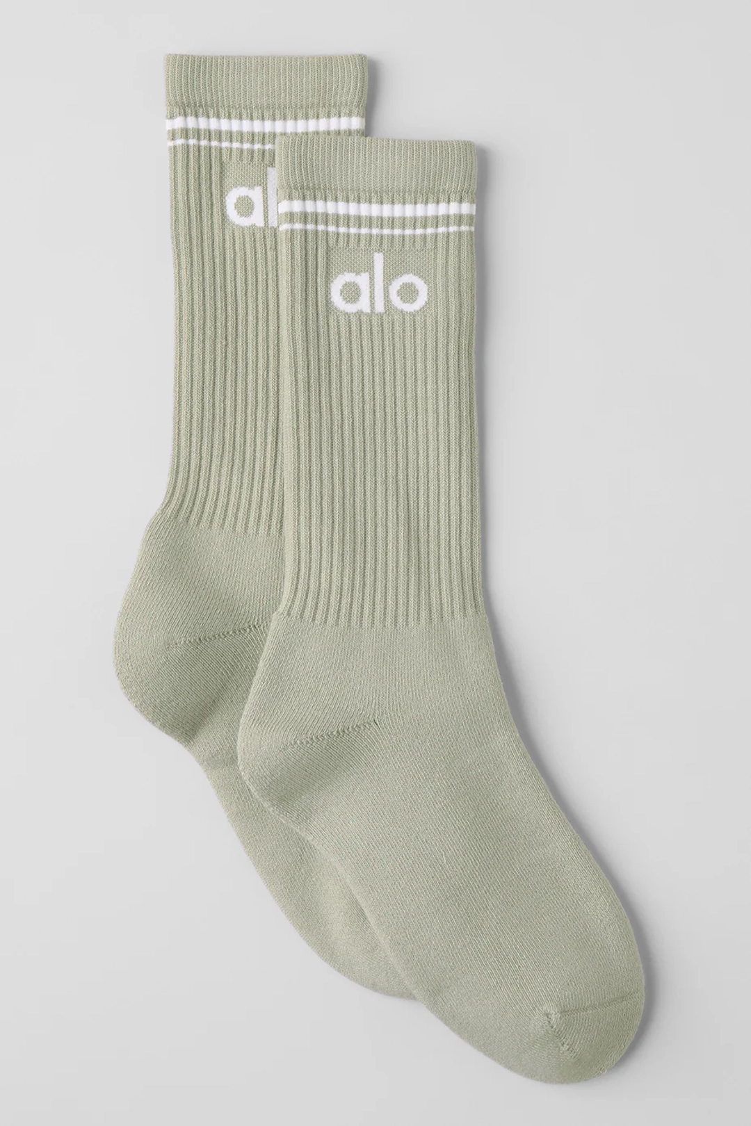 알로요가 Unisex Throwback Sock - Limestone/White 상품 이미지 1