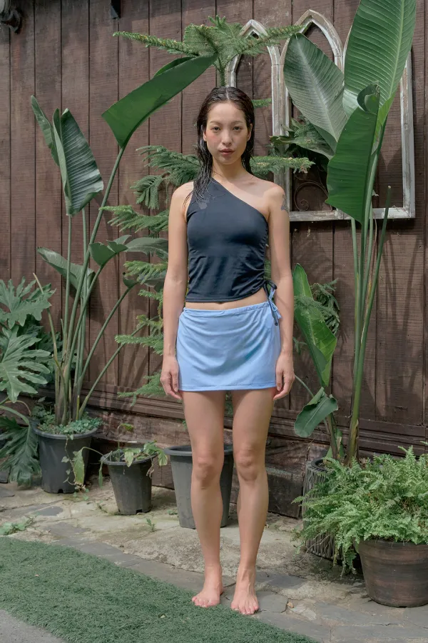Asym Swim Top- Black