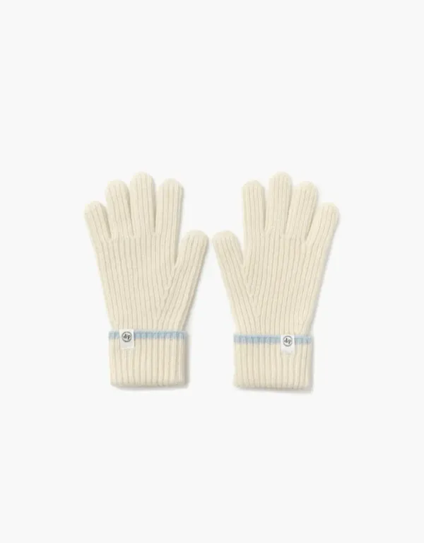 [선물포장]line knit gloves - ivory